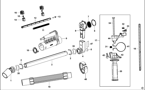 DEWALT Ersatzteile STAUBABSAUGERSATZ D25301D Typ: 1 XJ
