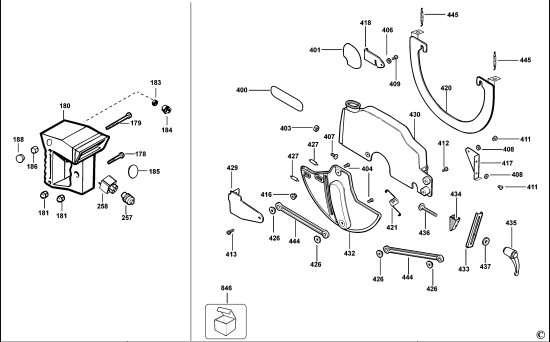 DEWALT Ersatzteile RADIALARMSÄGE DW728KN Typ: 1 QS