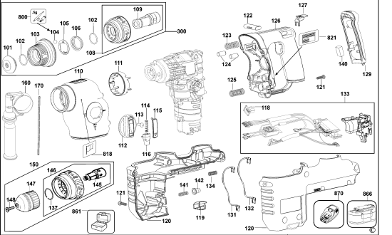 DEWALT Ersatzteile DREHHAMMER DC234K Typ: 3 QW