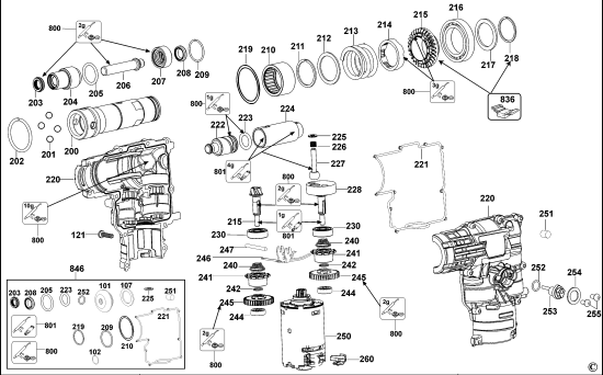DEWALT Ersatzteile DREHHAMMER DC234K Typ: 3 QW