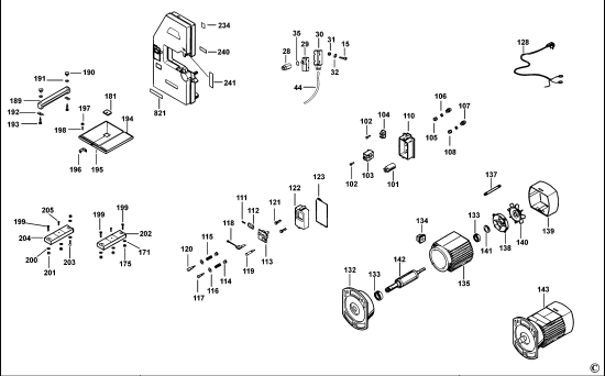 DEWALT Ersatzteile BANDSÄGE DW738 Typ: 3 QS