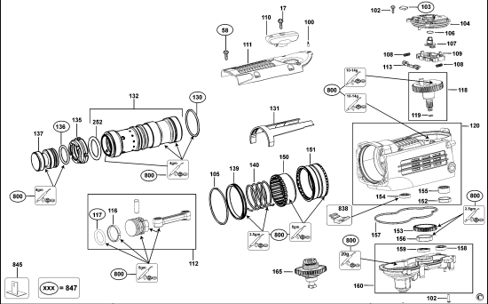 DEWALT Ersatzteile DREHHAMMER D25761K Typ: 1 QS