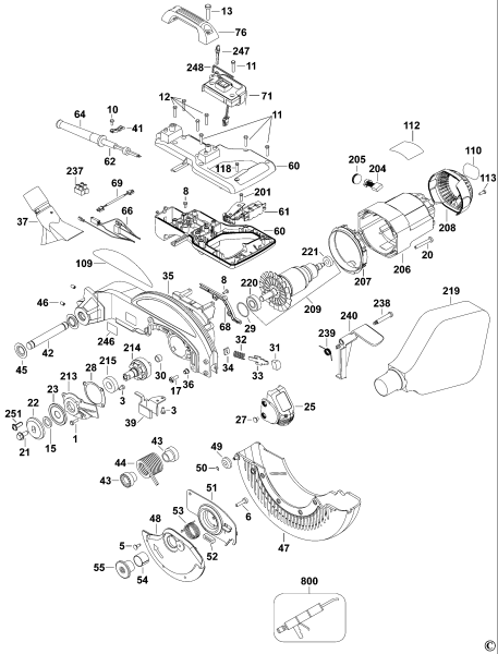 DEWALT Ersatzteile GEHRUNGSSÄGE DW713XPS Typ: 2 QS