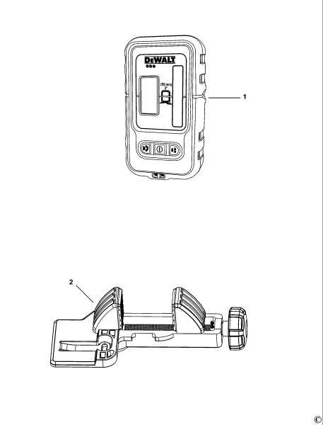 DEWALT Ersatzteile DIGITALER LASER DETEKTOR DE0892 Typ: 1 QW
