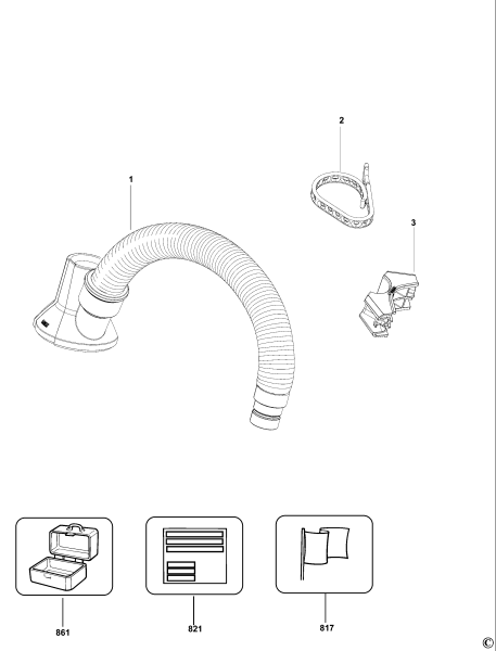 DEWALT Ersatzteile ENTNEHMERSATZ DWH052 Typ: 1 XJ
