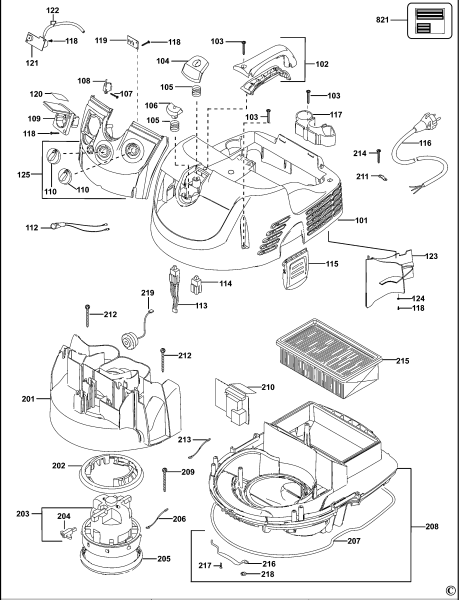 DEWALT Ersatzteile GEBLÄSE D27902M Typ: 1 QS