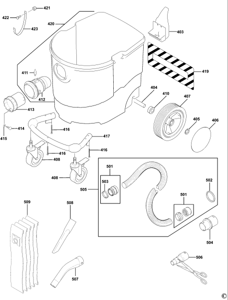 DEWALT Ersatzteile GEBLÄSE D27902M Typ: 1 QS