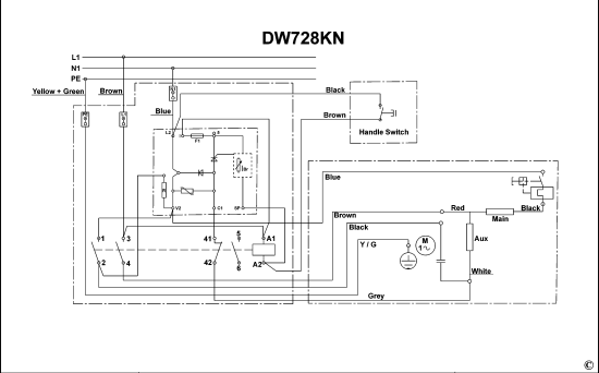 DEWALT Ersatzteile RADIALARMSÄGE DW728KN Typ: 1 QS