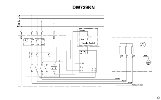 DEWALT Ersatzteile RADIALARMSÄGE DW729KN Typ: 1 XS