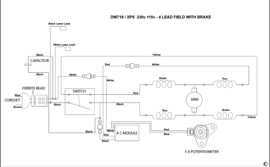 DEWALT Ersatzteile GEHRUNGSSÄGE DW718 Typ: 3 QS