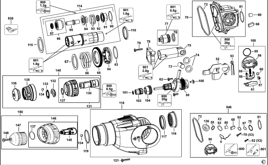 DEWALT Ersatzteile BOHRHAMMER DWEN103K Typ: 1 QS