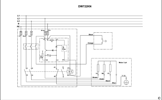 DEWALT Ersatzteile RADIALARMSÄGE DW722KN Typ: 1 XS