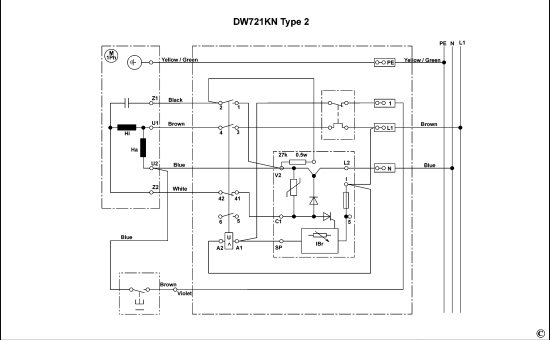 DEWALT Ersatzteile RADIALARMSÄGE DW721KN Typ: 2 QS