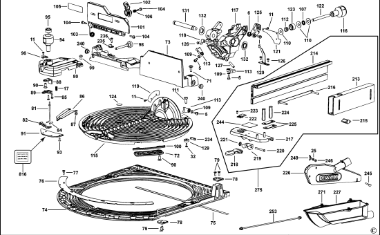 DEWALT Ersatzteile KAPP. UND GEHRUNGSSAGE D27107XPS Typ: 1 QS