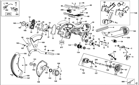 DEWALT Ersatzteile KAPP. UND GEHRUNGSSAGE D27107XPS Typ: 1 QS