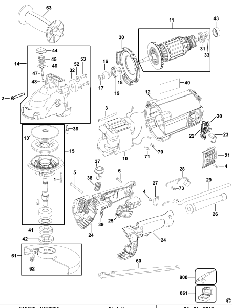 DEWALT Ersatzteile WINKELSCHLEIFER DWEN202 Typ: 1 QS