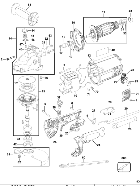 DEWALT Ersatzteile WINKELSCHLEIFER D28490 Typ: 4 QS
