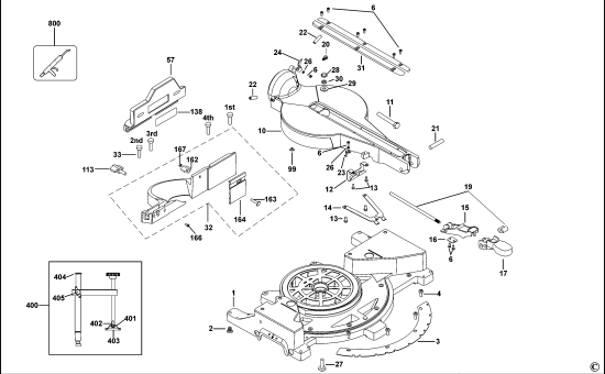 DEWALT Ersatzteile TISCH-, KAPP- UND GEHRUNGSSÄGE D27111 Typ: 2 QS