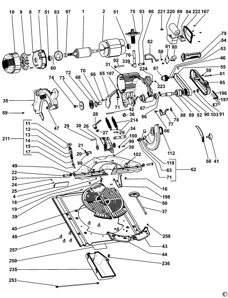 DEWALT Ersatzteile KAPP. UND GEHRUNGSSAGE DW743N Typ: 4 QS