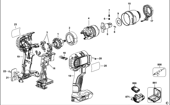 DEWALT Ersatzteile SCHLAGSCHRAUBENSCHL. DCF830 Typ: 1 QW
