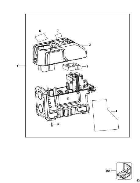 DEWALT Ersatzteile PUNKTLASER DW083 Typ: 1 QW
