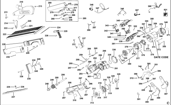 DEWALT Ersatzteile TISCH-, KAPP- UND GEHRUNGSSÄGE D27113 Typ: 2 QS