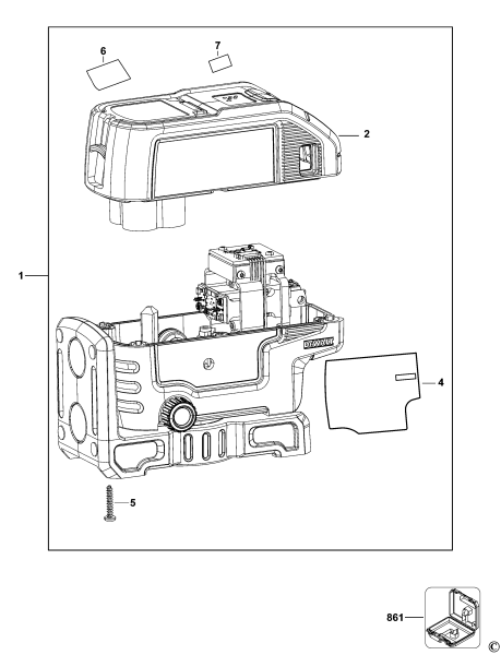 DEWALT Ersatzteile PUNKTLASER DW085 Typ: 1 QW