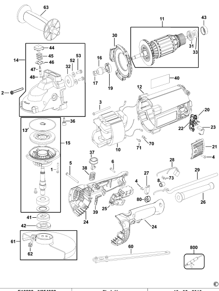 DEWALT Ersatzteile WINKELSCHLEIFER D28493 Typ: 5 QS