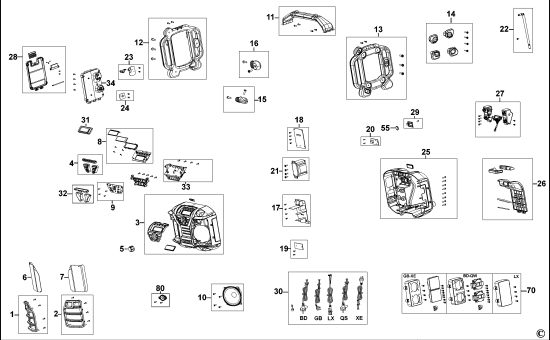 DEWALT Ersatzteile RADIO DCR017 Typ: 1 QW