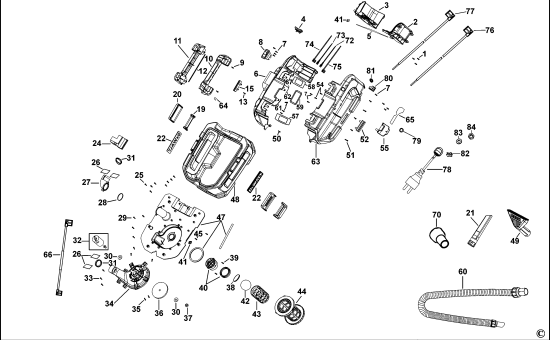 DEWALT Ersatzteile NASSTROCKEN SAUGER DCV582 Typ: 1 QS