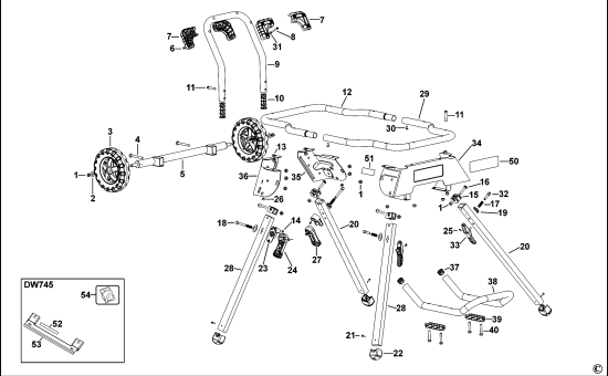 DEWALT Ersatzteile BEINSTÄNDER DWE74911 Typ: 1 XJ