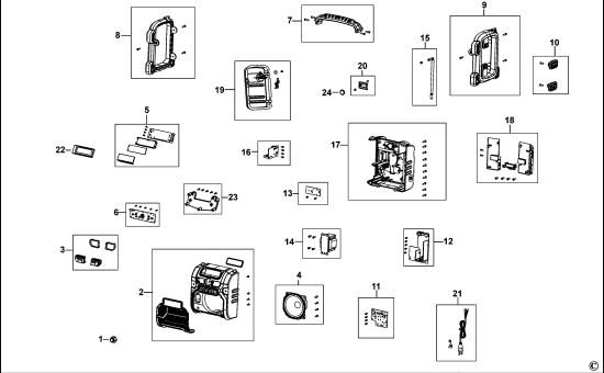 DEWALT Ersatzteile RADIO DCR019 Typ: 1 QS