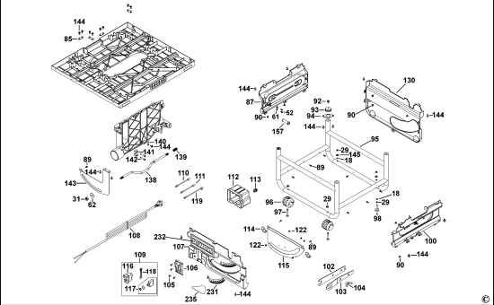 DEWALT Ersatzteile TISCH SAGEN DW745 Typ: 4 QS