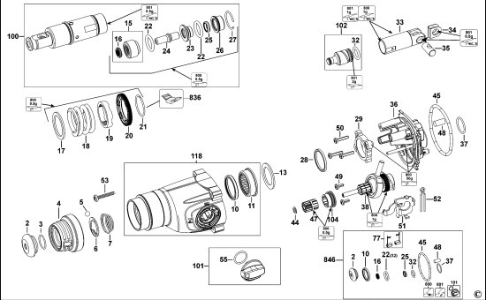 DEWALT Ersatzteile DREHHAMMER D25143 Typ: 1 KS