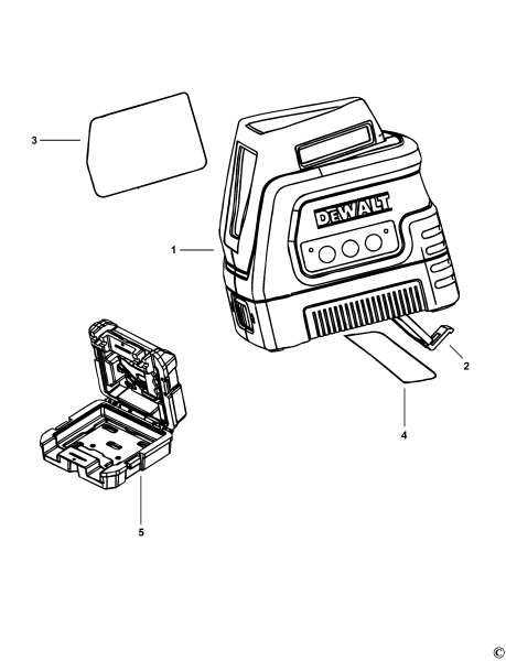 DEWALT Ersatzteile KREUZLINIENLASER DW0811 Typ: 1 XJ