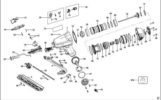 DEWALT Ersatzteile STAUCHKOPF-NAGLER DPN1564A Typ: 1 XJ