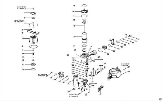 DEWALT Ersatzteile NAGLER DPN75C Typ: 1 XJ