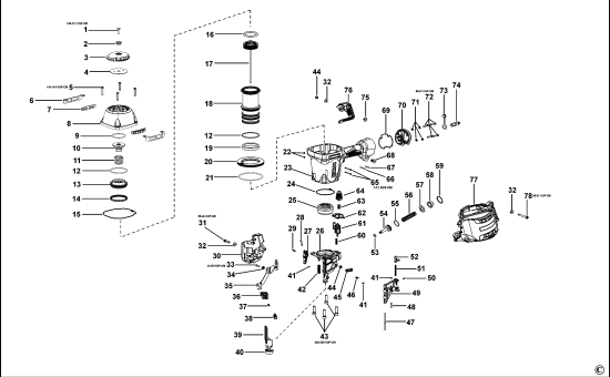 DEWALT Ersatzteile NAGLER DPN90C Typ: 1 XJ