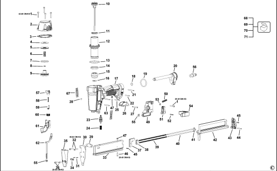 DEWALT Ersatzteile HEFTER DPSSX38 Typ: 1 XJ