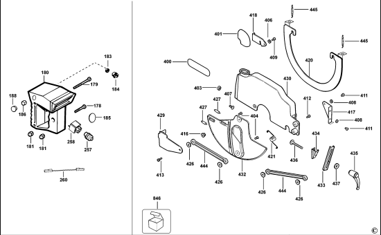 DEWALT Ersatzteile RADIALARMSÄGE DW728KN Typ: 2 QS