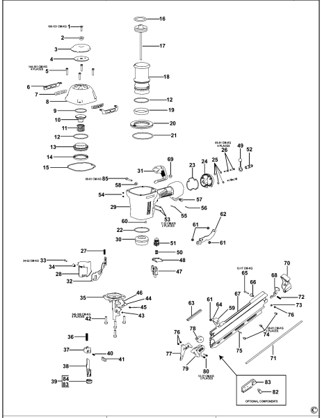 DEWALT Ersatzteile NAGLER DPN9033SM Typ: 1 XJ