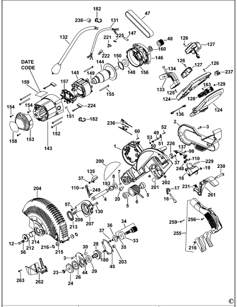 DEWALT Ersatzteile GEHRUNGSSÄGE DW717 Typ: 2 XJ
