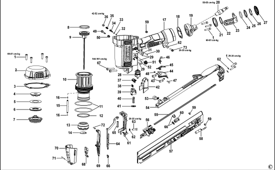 DEWALT Ersatzteile NAGLER DPN1564APP Typ: 1 XJ