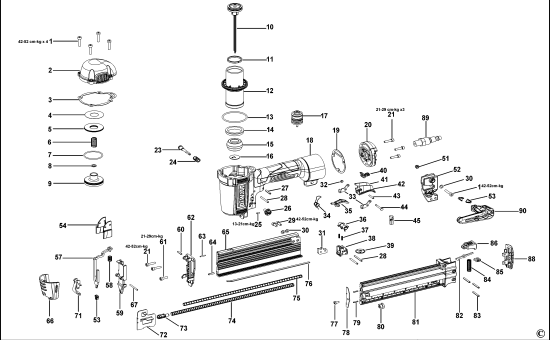 DEWALT Ersatzteile 50MM STAUCHKOPF NAGLER DPN1850PP Typ: 1 XJ