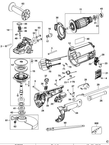 DEWALT Ersatzteile WINKELSCHLEIFER DWE494 Typ: 1 QS