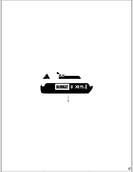 DEWALT Ersatzteile BATTERIE DCB183B Typ: 1 XJ