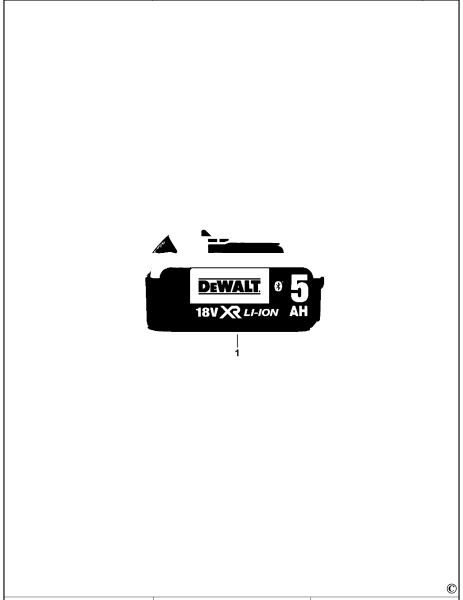 DEWALT Ersatzteile BATTERIE DCB184B Typ: 1 XJ