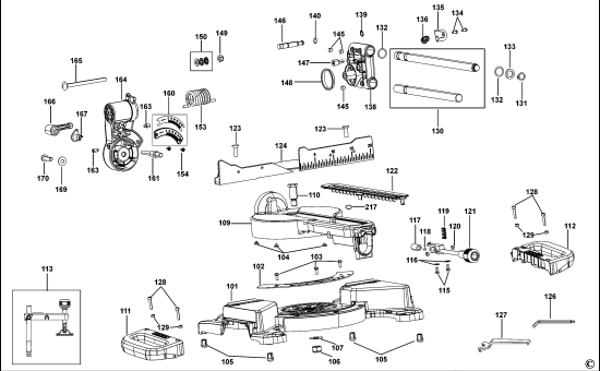 DEWALT Ersatzteile GEHRUNGSSÄGE DWS774 Typ: 1 QS