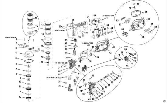 DEWALT Ersatzteile NAGLER DPN46RN Typ: 1 XJ