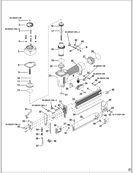 DEWALT Ersatzteile HEFTER DPSB2IN1 Typ: 1 XJ